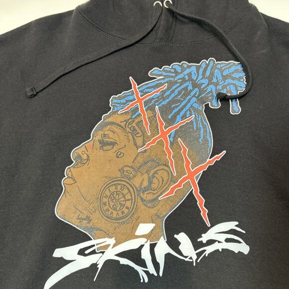 Xxxtentacion Hoodie Mens Size XL Black Skins Sweatshirt Rapper Hip Hop Concert - Picture 3 of 11